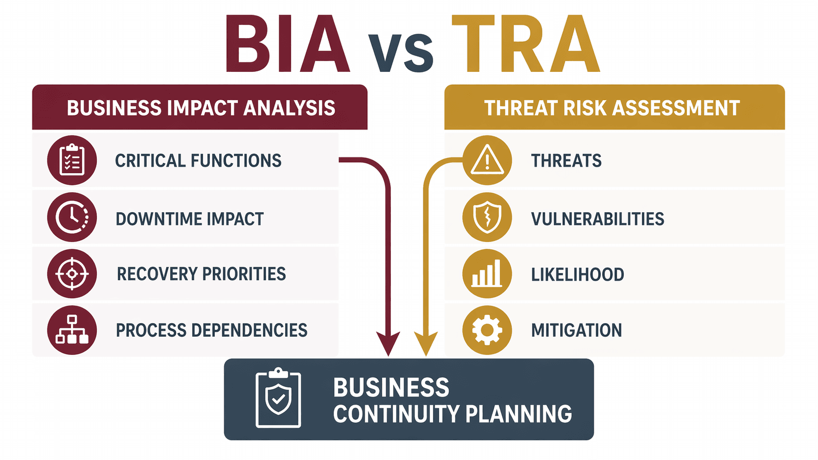 business impact analysis vs threat risk assessment